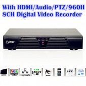 With HDMI/PTZ Control/Audio/Alarm/8Channel Video F..